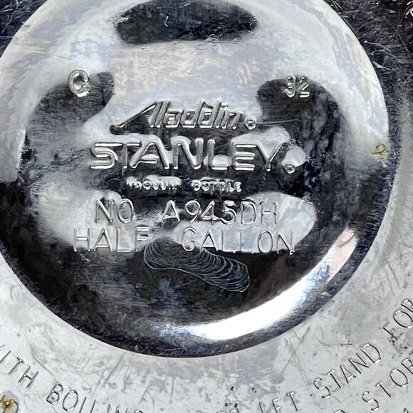 Vintage Stanley Aladdin Thermos Qt Green Hammertone Metal Cup A945DH 1 Gorpcore - Picture 8 of 11